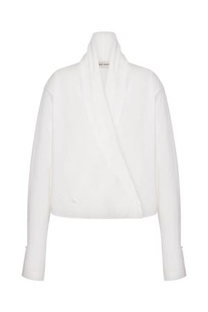 Camicia cropped in cotone bianco ALBERTA FERRETTI | A020666280001